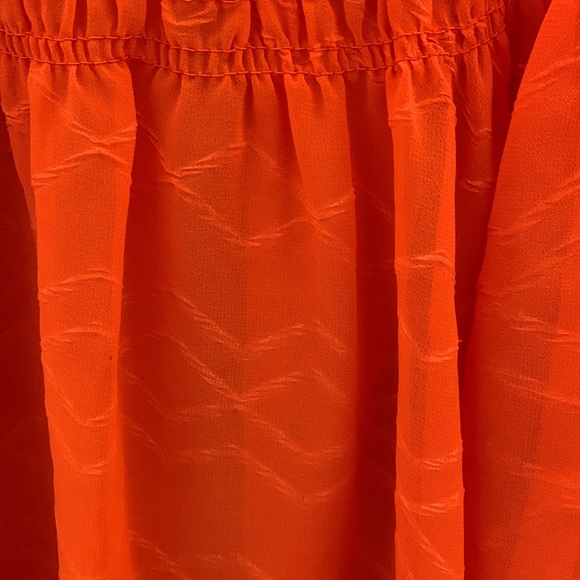 New Directions Orange Smocked Blouse Sz M - Picture 3 of 10